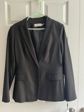 Calvin Klein Black Single-Button Tailored Blazer